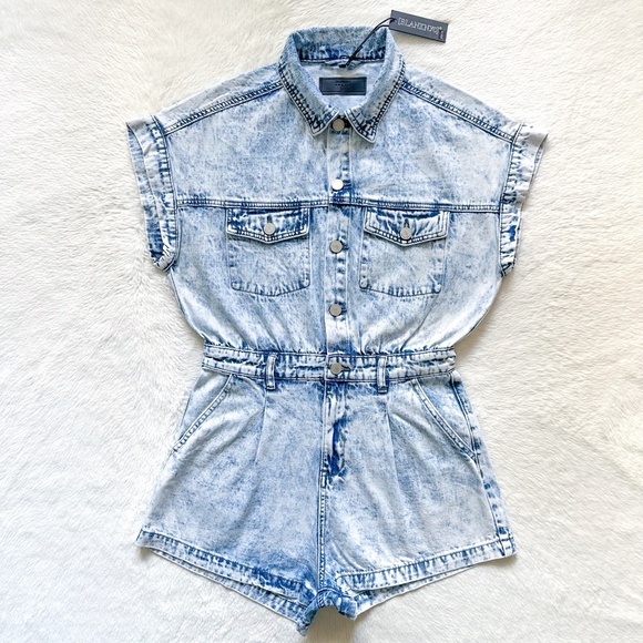 BLANKNYC Head Backstage Acid Wash Denim Romper Jumpsuit - Picture 2 of 15